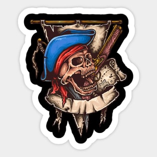 Pirate Skull Sticker